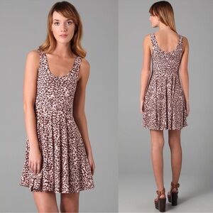 Free People Anthropologie Animal Print Tank Mini Dress, Small